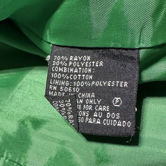 Kasper ASL Vintage Green Blazer Coat Dress Size 8 Velour Collar & Cuffs NWT - Picture 8 of 15